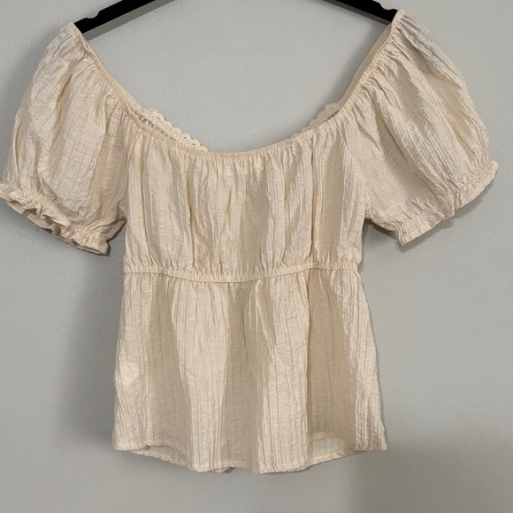 Frankee & Skylarr Cream Off-Shoulder Blouse - Picture 7 of 8